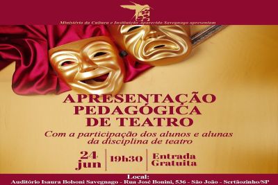Alunos de teatro da Instituição Aparecido Savegnago realizam apresentação pedagógica