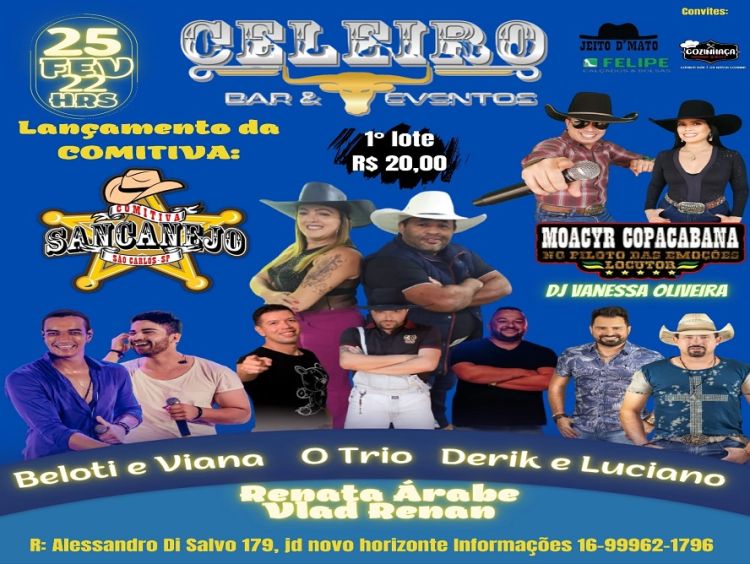 Celeiro Bar &amp; Eventos recebe lançamento oficial da Comitiva Sancanejo