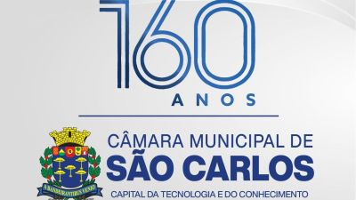 Câmara Municipal de São Carlos celebra 160 anos com logo comemorativo e homenagens