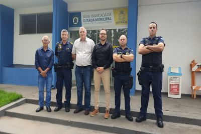 GM de São Carlos recebe presidente da câmara e integrantes da Guarda de Rifaina
