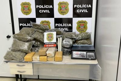 Polícia Civil apreende 26 kg de maconha e skunk escondidos em carga de ureia em Cajuru