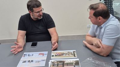 Prefeito Ronaldo Venturi acompanha obras de reforma da Etec de Ibaté
