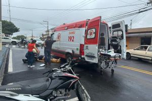 Motociclista fica ferido após cair no Jd. Cruzeiro do Sul
