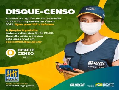 Moradores de Itirapina que não responderam ao CENSO podem ligar para o 137 até 31 de janeiro
