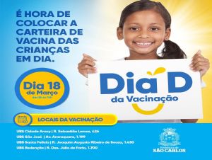 Prefeitura faz campanha para atualização da carteira de vacinação de crianças e adolescentes