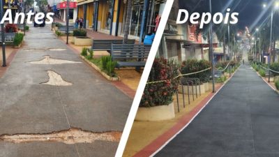 Prefeitura revitaliza o Calçadão após requerimento da vereadora Cidinha do Oncológico