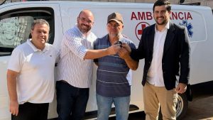 São Carlos ganha nova ambulância com recursos conquistados pelo Vereador Bruno Zancheta, através do Deputado Guto Zacarias.