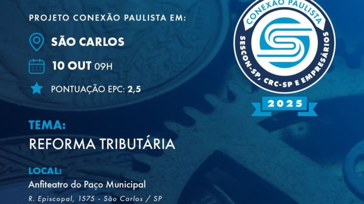São Carlos recebe o Conexão Contábil Paulista em 10 de outubro