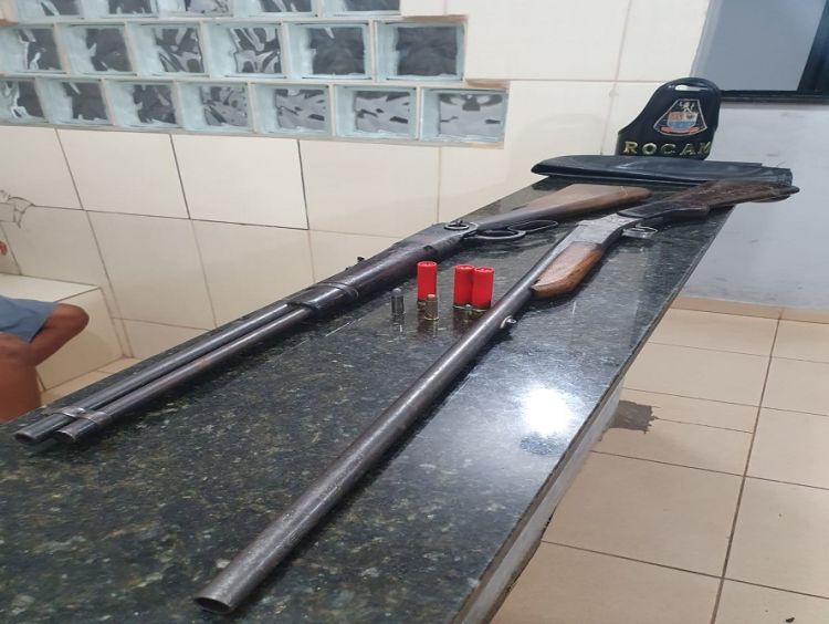 Rocam apreende armas no Santa Angelina