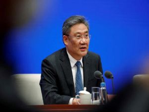 Ministro do Comércio da China, Wang Wentao, em Pequim, China