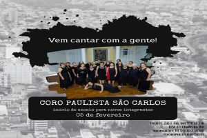 Coro Paulista São Carlos começa os ensaios em fevereiro; Participe!