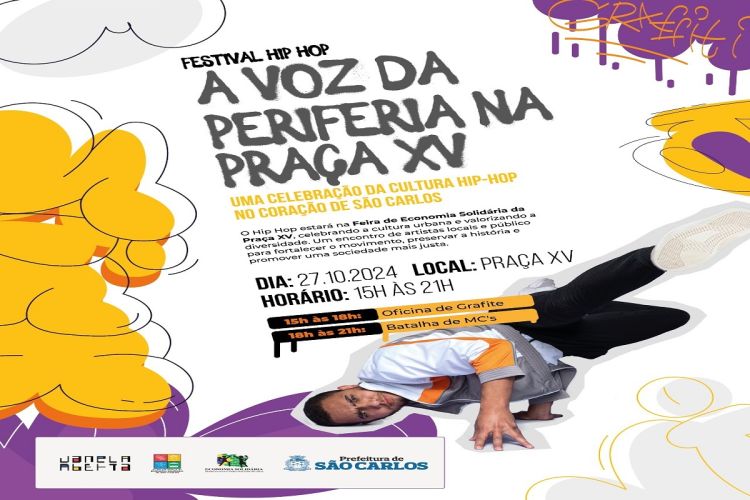 Domingo tem hip-hop na Praça XV