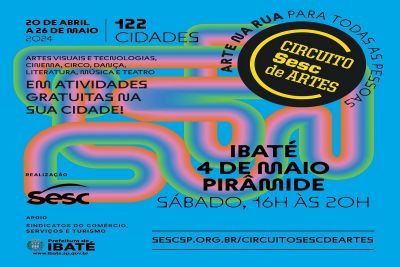 Circuito Sesc de Artes traz para Ibaté apresentações gratuitas neste sábado (04)