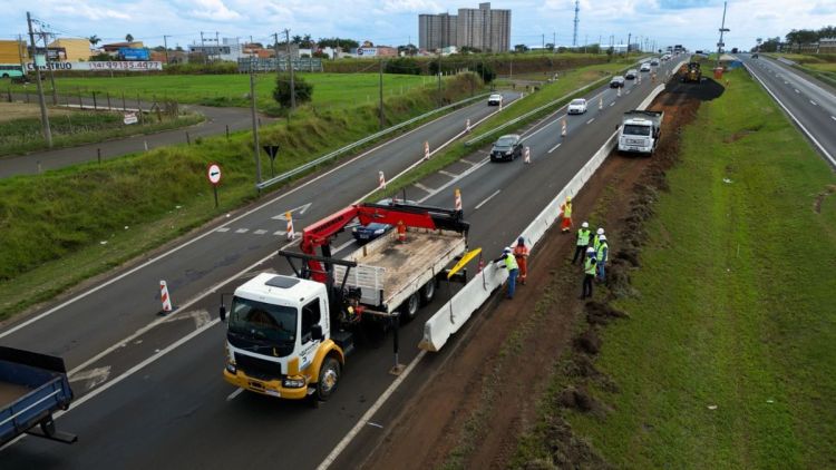 Ecovias Noroeste Paulista avança com obras de terceiras faixas na SP-310 em São Carlos