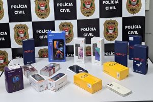 Roubo e venda de celulares: polícia acaba com esquema criminoso e recupera produtos em São Pedro