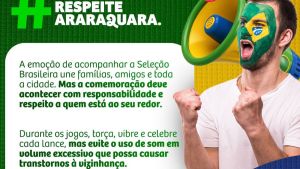 Jogos da Copa: Som alto e fogos com barulho podem gerar multa em Araraquara