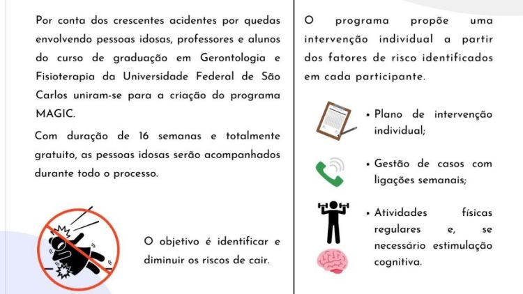 UFSCar oferece programa gratuito para prevenir quedas em pessoas idosas