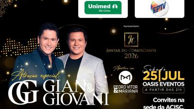 Gian &amp; Giovani levam sucessos do sertanejo ao Jantar do Comerciante da ACISC