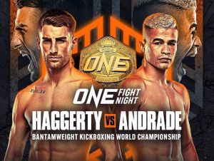 ONE: Fabrício Andrade enfrenta Jonathan Haggerty por título vago do kickboxing