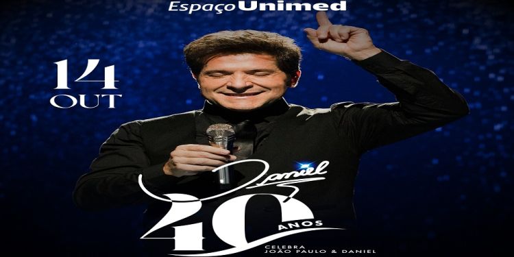 Daniel comemora 40 anos de carreira no Espaço Unimed com tour inédita em homenagem a João Paulo