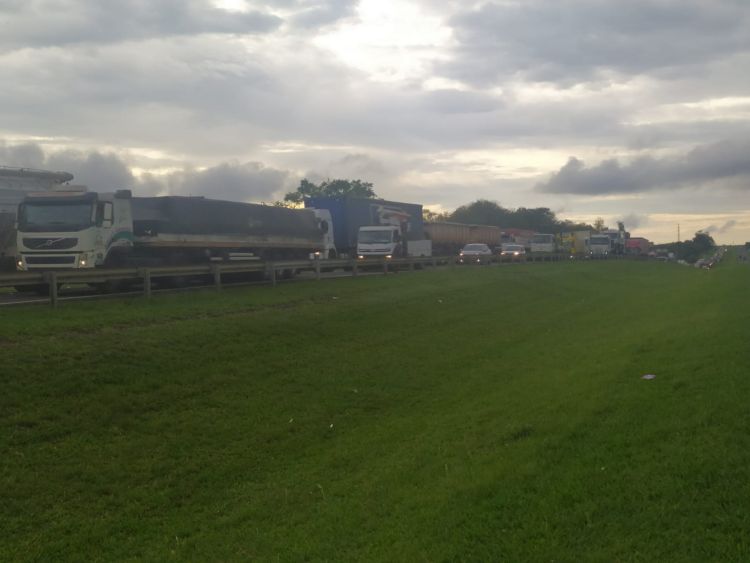 Manifestantes bloqueiam rodovia em São Carlos