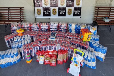 Polícia realiza campanha &quot;Natal Sem Fome&quot; e entrega 800 quilos de alimentos em Presidente Prudente