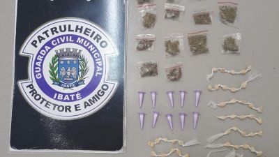 GCM apreende drogas após fuga de suspeitos no Jardim Cruzado, em Ibaté