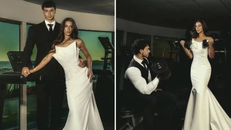 Filho de Carla Perez e Xanddy anuncia casamento e surpreende com ensaio em academia