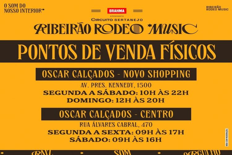 Ribeirão Rodeo Music começa venda de ingressos em pontos físicos na cidade