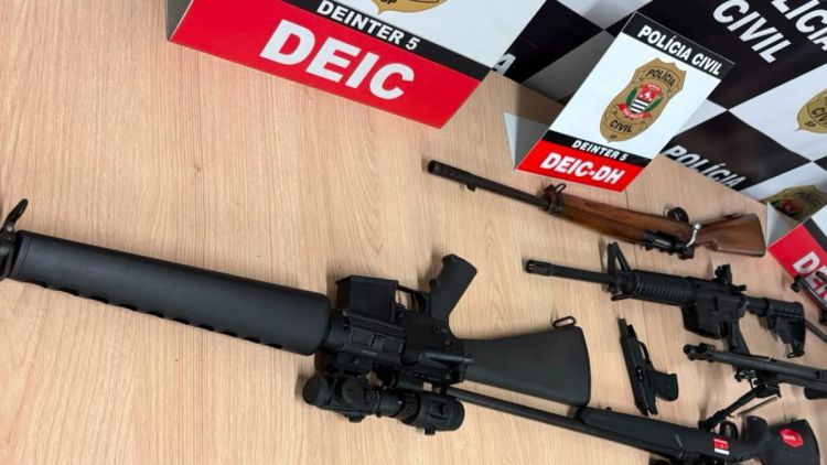 Arsenal é apreendido pela Polícia Civil na região de São José do Rio Preto