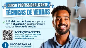 Prefeitura de Ibaté abre inscrições para Curso Profissionalizante de Técnicas de Vendas