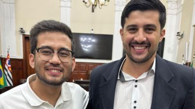 Deputado Federal Kim Kataguiri visita São Carlos e anuncia mais de R$ 2 milhões para São Carlos atendendo pedido de Bruno Zancheta