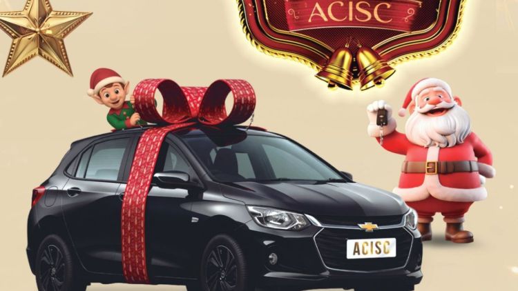 ACISC lança campanha “Natal Iluminado e Premiado” com sorteio de um Onix 0 km