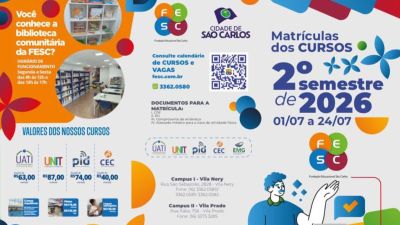 Fesc abre período de inscrições para o segundo semestre