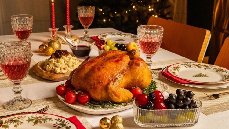 Receita exclusiva de Chester® Perdigão com acompanhamentos para a ceia