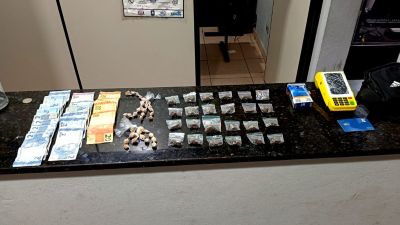 Homem é preso com drogas e máquina de cartão em Ibaté após tentativa de fuga