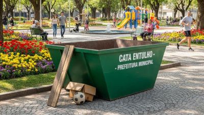 Prefeitura de Itirapina alerta sobre uso correto das caçambas de entulho na cidade