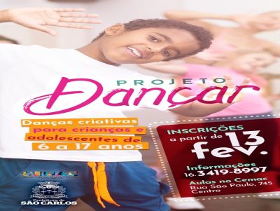 Inscrições para o projeto Dançar começam nesta segunda (13)