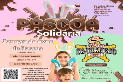 Comitiva Sancanejo realiza campanha &quot;Páscoa Solidária&quot;