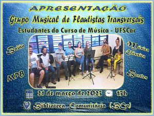Grupo de flautistas transversais se apresenta no dia 21 de março na UFSCar