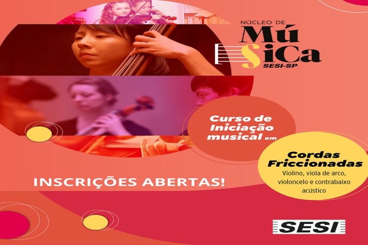 SESI São Carlos está com inscrições abertas para cursos gratuitos de iniciação musical em instrumentos de cordas