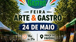 Feira Arte &amp; Gastrô: domingo (24) na Praça do Faveral