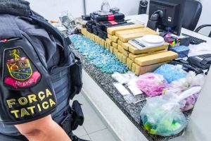 PM prende homem e apreende mais de 40 kg de drogas