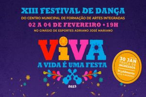 XIII Festival de Dança acontece de 2 a 4 de fevereiro, em Porto Ferreira