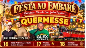 Festa de São João Paulo II movimenta o Jardim Embaré com quermesse, shows, almoço, bingo e exposição de relíquia neste fim de semana