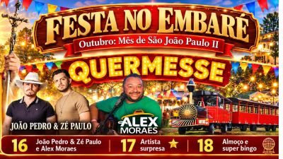Festa de São João Paulo II movimenta o Jardim Embaré com quermesse, shows, almoço, bingo e exposição de relíquia neste fim de semana