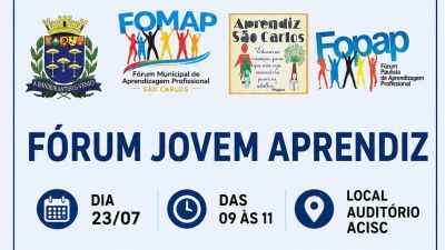 Fórum Jovem Aprendiz será realizado nesta quinta-feira em São Carlos
