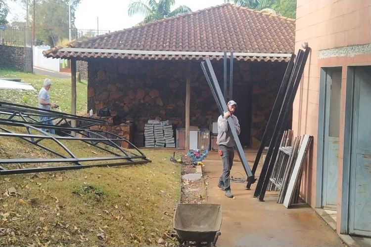 Obras de ampliação do centro educacional e cultural de Santa Eudóxia estão sendo finalizadas