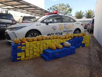 PM Rodoviária prende homem e apreende mais de 300kg de maconha