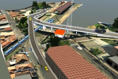 Rua General Osório ficará interditada para construção da alça de saída do viaduto 4 de Novembro